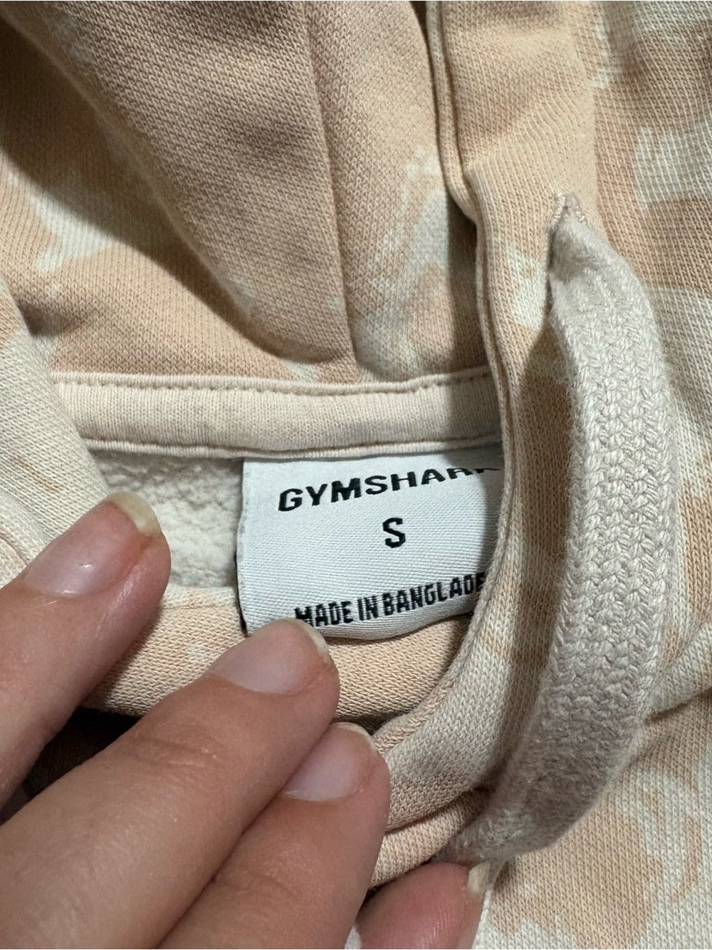 Gymshark Pink Camo Pullover Gym Athletic Workout Hoodie Small - Picture 3 of 7